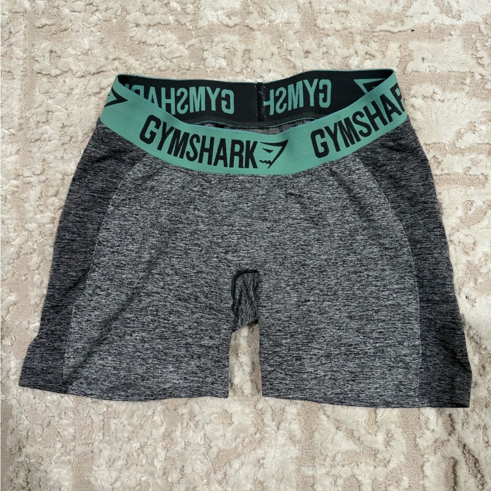Gymshark Women's Gray and Green Shorts